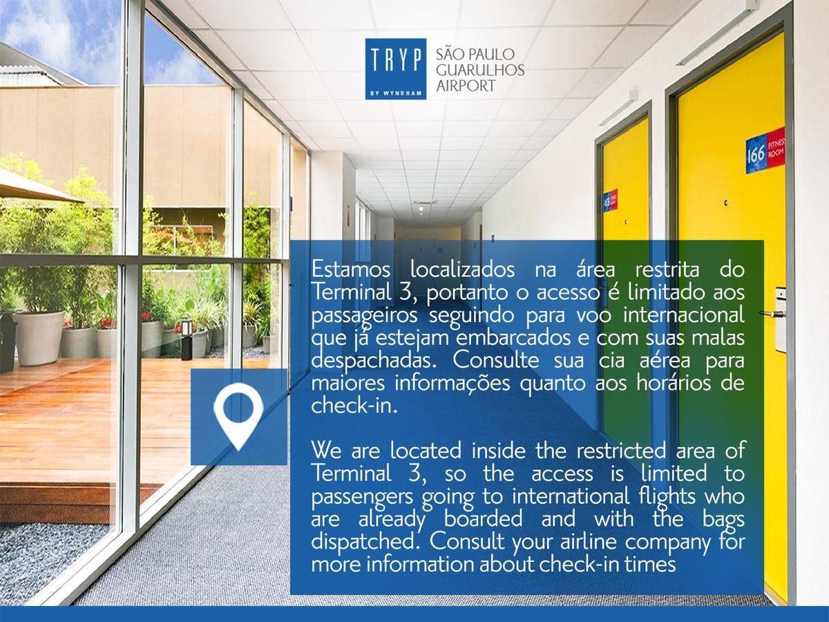 Tryp By Wyndham Sao Paulo Airport - Hotel De Transito Terminal 3 -Lado Ar - Area Restrita A Passageiros Ja Embarcados - Piso 1 Guarulhos Luaran gambar