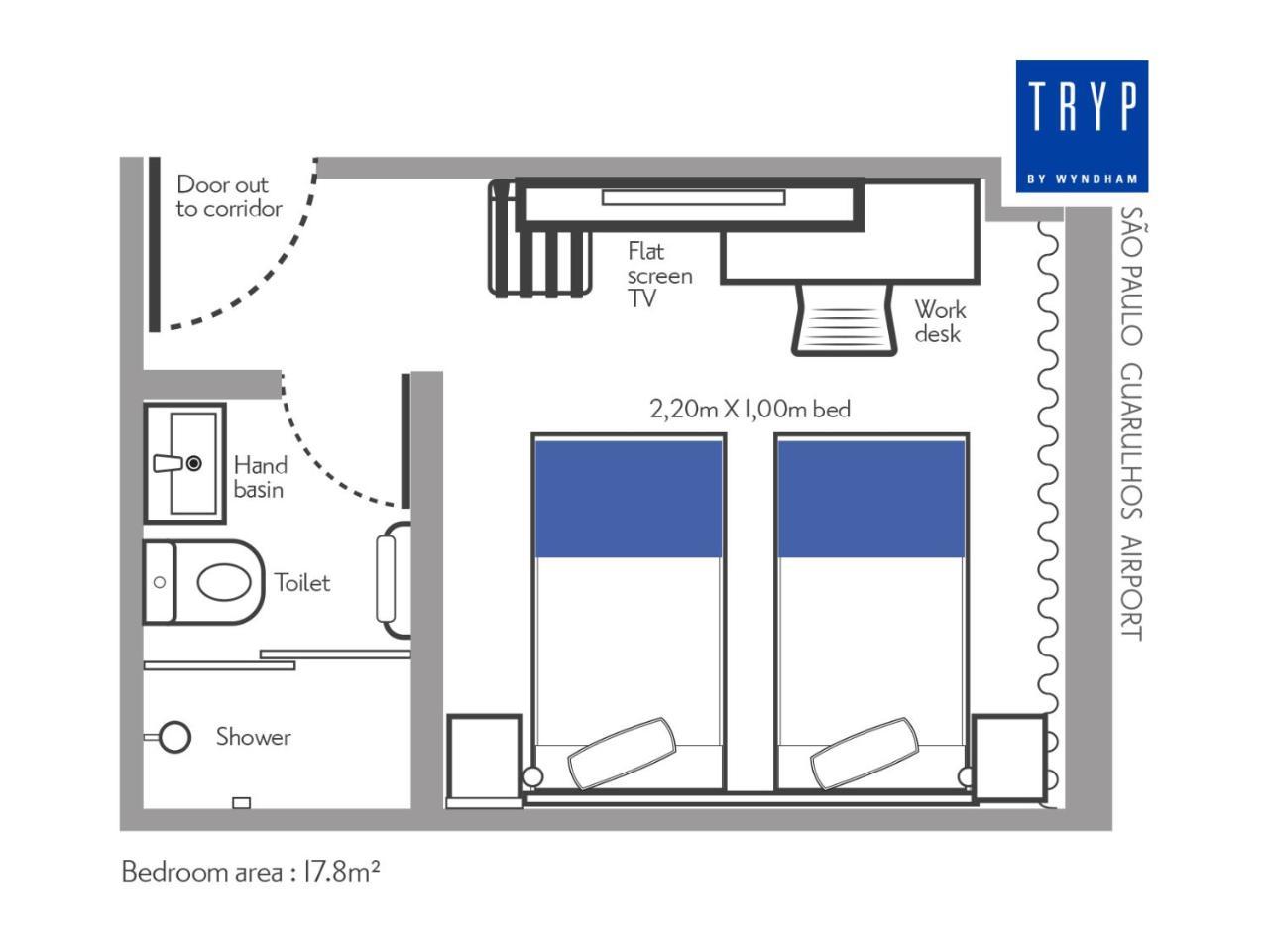 Tryp By Wyndham Sao Paulo Airport - Hotel De Transito Terminal 3 -Lado Ar - Area Restrita A Passageiros Ja Embarcados - Piso 1 Guarulhos Luaran gambar